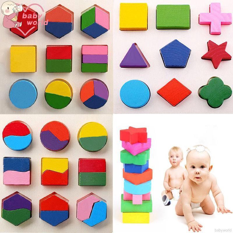 Đồ chơi xếp hình bằng gỗ màu sắc sinh động cho bé