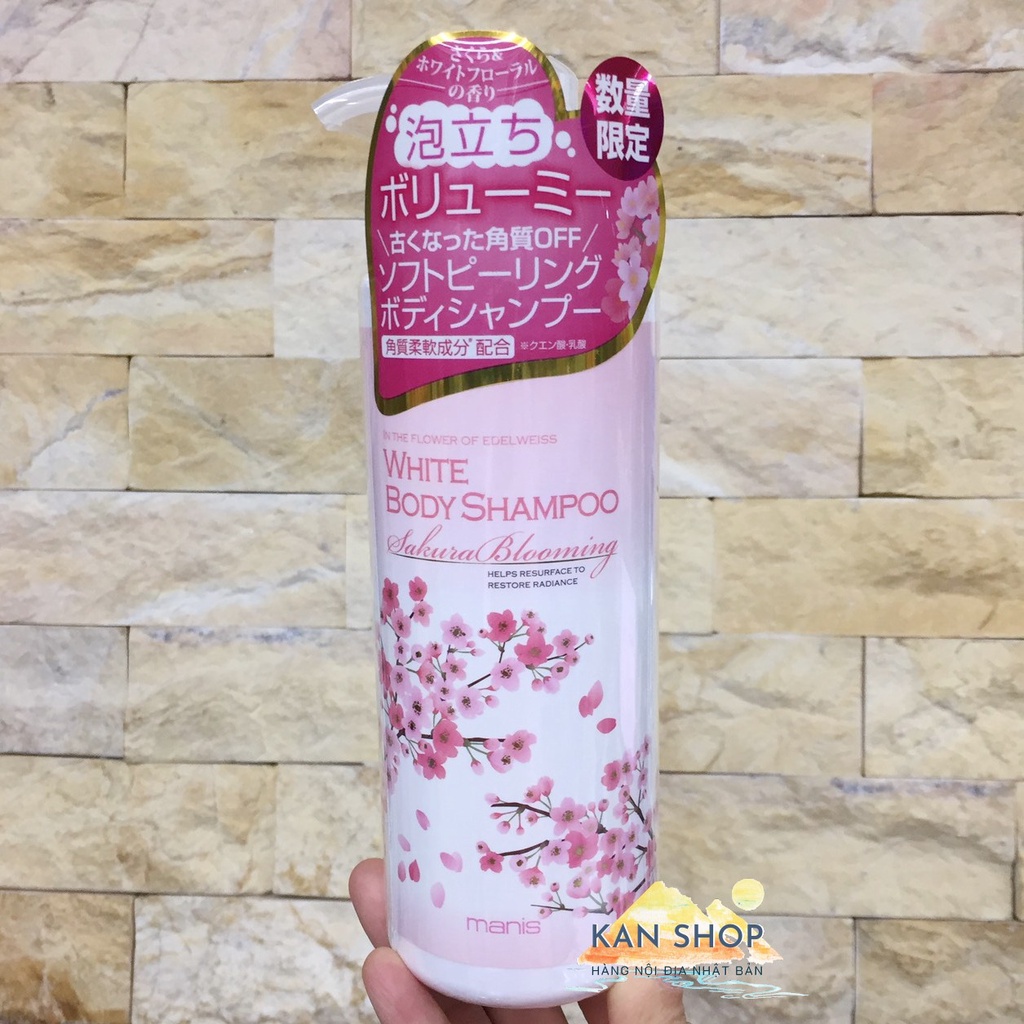 Sữa tắm trắng da Manis hương hoa Sakura 450ml