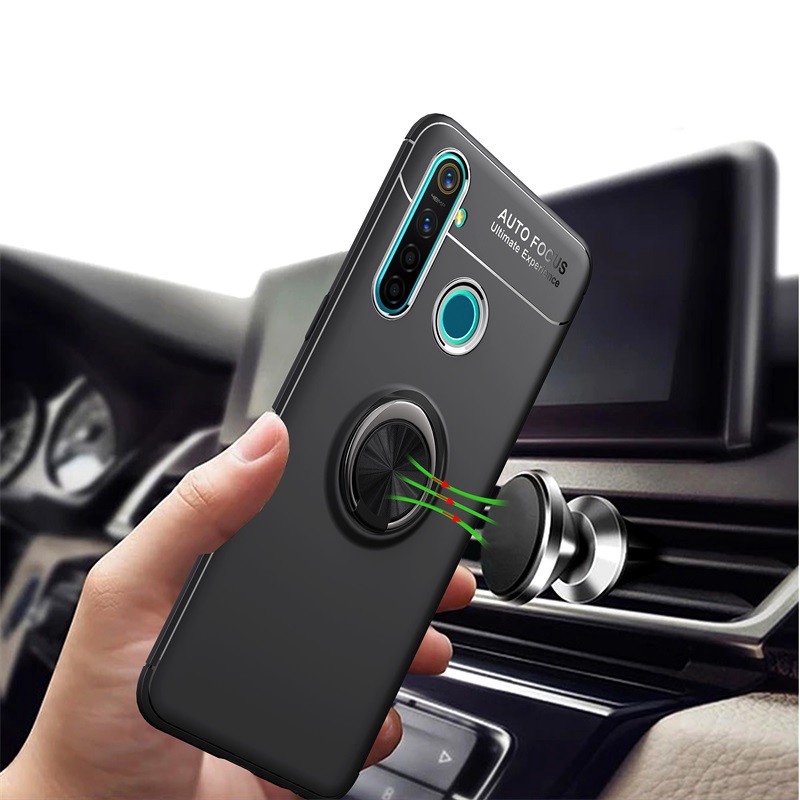 Ốp Điện Thoại Silicon Mềm Có Vòng Đỡ Nam Châm Cho OPPO Realme 6 3/3i/3 Pro/X Lite/C2/C1 6i C15 C11 C2 C1 Narzo 30A
