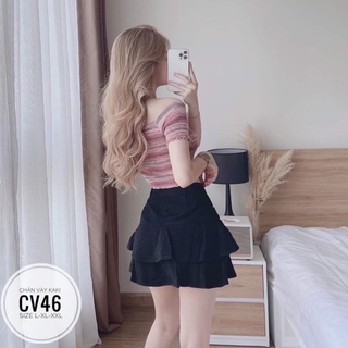Bigsize Chân váy kaki tầng CV46