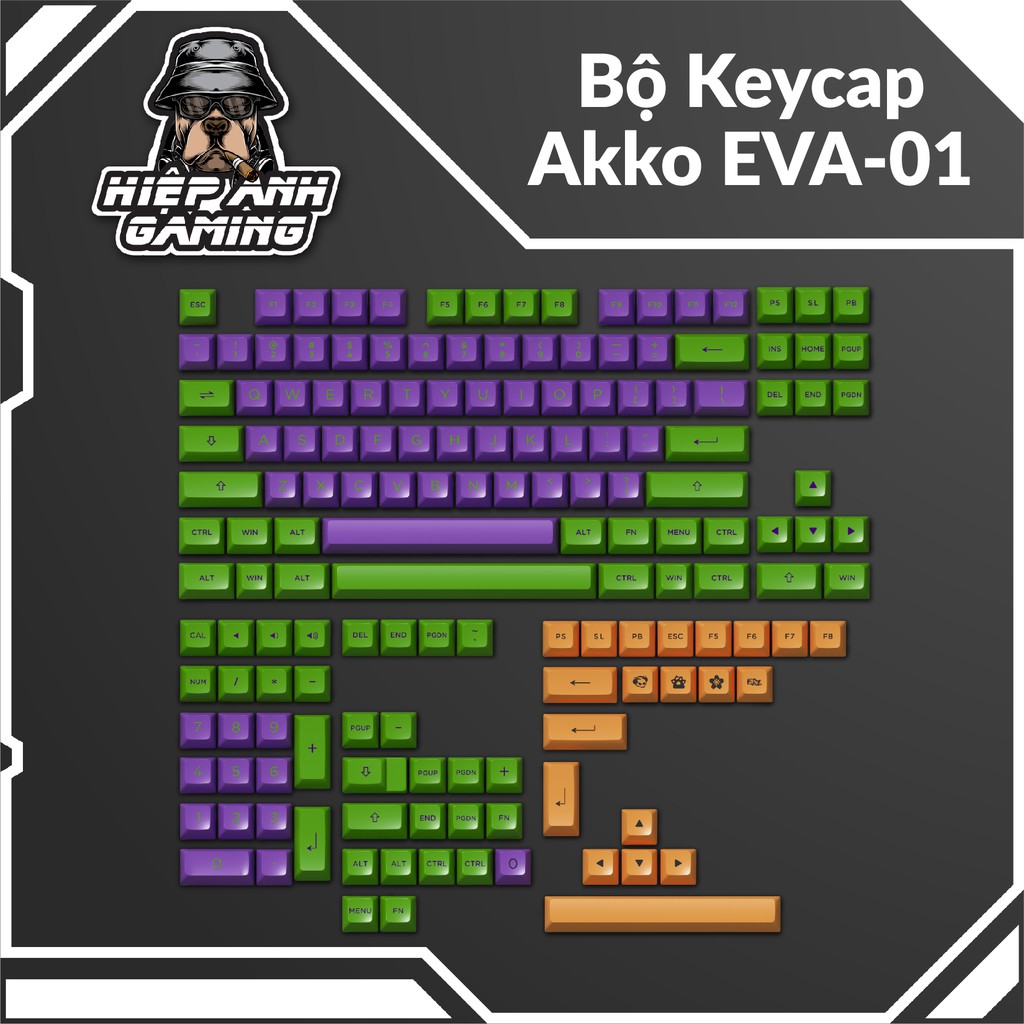 Bộ keycap AKKO EVA01 - ASA Profile dành cho bàn phím cơ