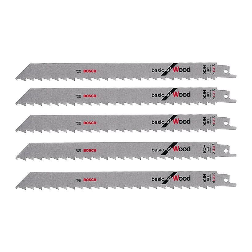 Bộ lưỡi cưa gỗ 5 cây Bosch. S1111K