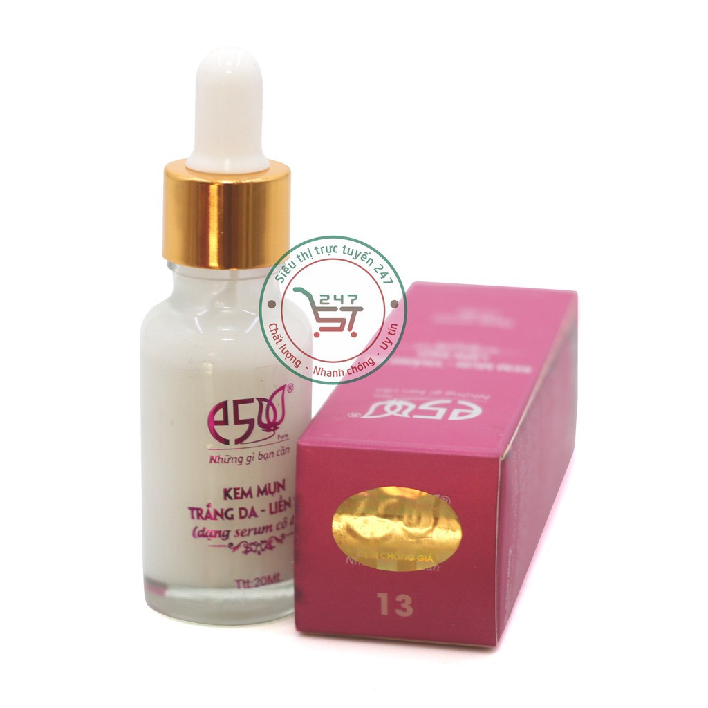 Kem Mụn Trắng da Liền sẹo dạng E5 dạng serum (Tím)