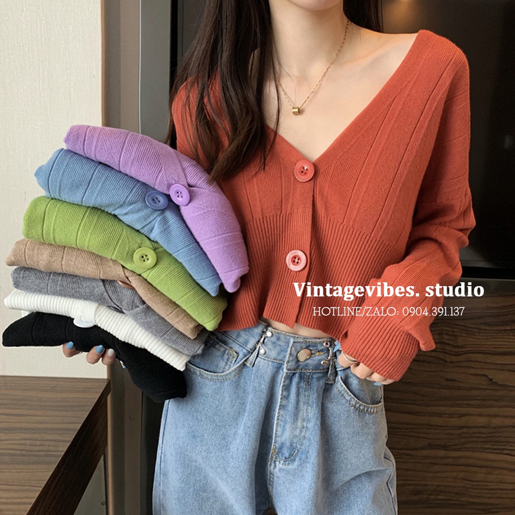 🚛[FREESHIP] Áo cardigan len 2 cúc giữa Ulzzang (hàng QC) - Kèm ảnh thật