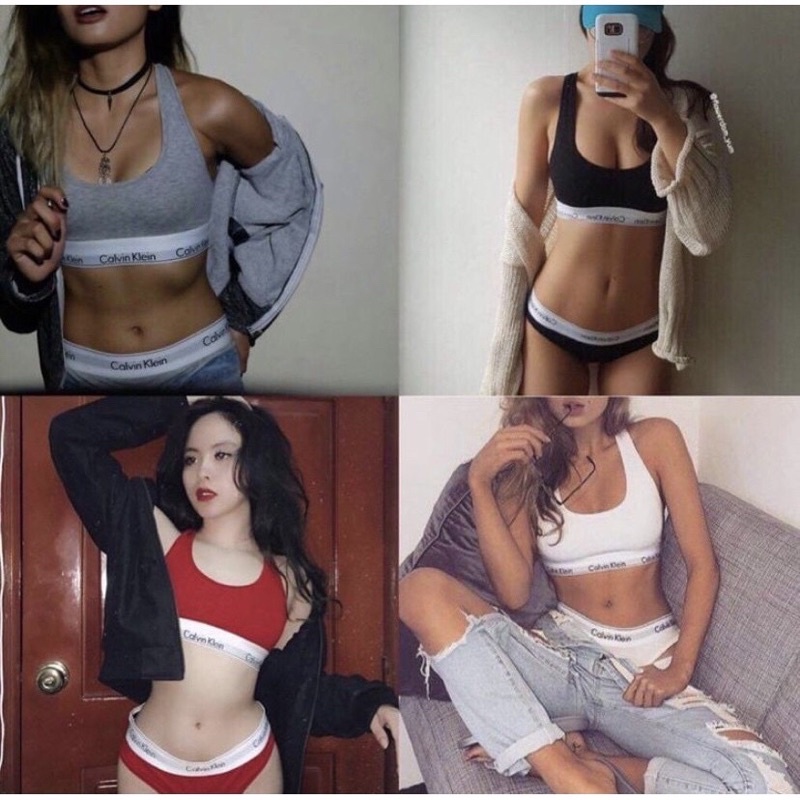 Có sẵn hàng loại đẹp Áo Bra cotton chữ thể thao co dãn hot hit