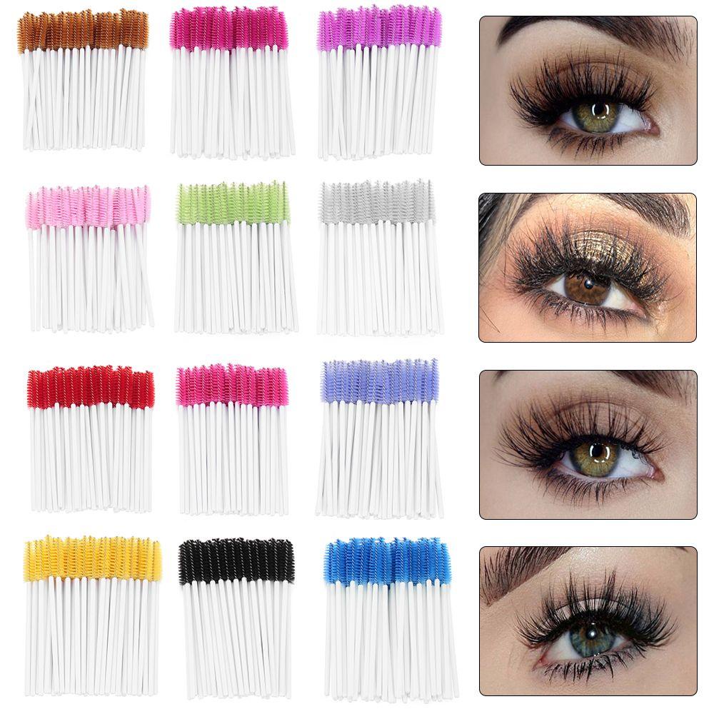 Bộ 50 Cọ Chuốt Mi Mới|Dụng Cụ Ghép Mascara Cầm Tay