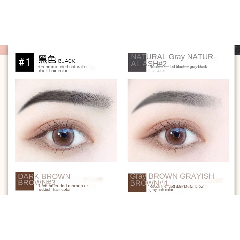 Bút Chì Kẻ Lông Mày Hai Đầu Hình Tam Giác Màu Vàng Siêu Mỏng Chống Thấm Nước Và Mồ Hôi Lâu Trôi Không Bị Nhòe