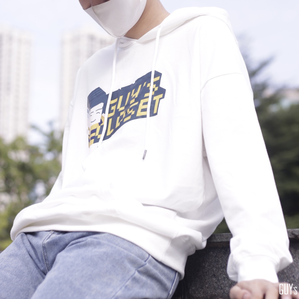 Áo nỉ Hoodie unisex Good GUY Mascot 2021, rộng rãi, thể thao - GUY's Closet