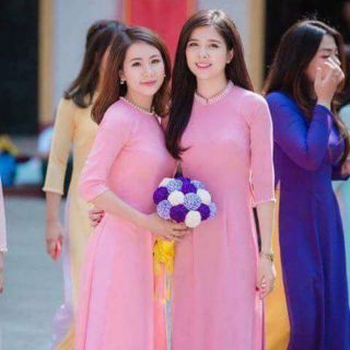 Áo dài trơn đính hạt