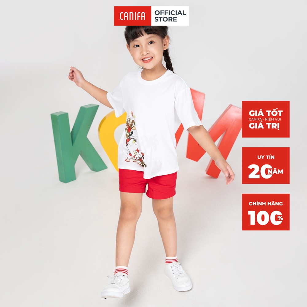 Áo phông trẻ em unisex in hình Mickey thời trang CANIFA - 3TS21S002
