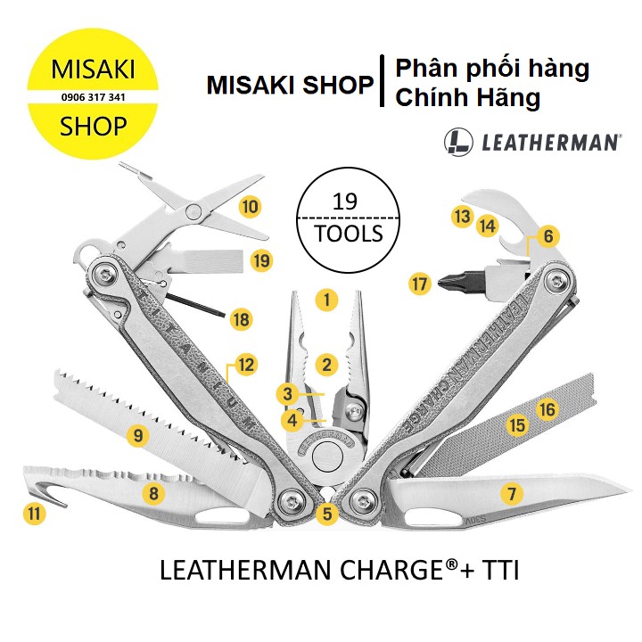 Dụng Cụ Đa Năng LEATHERMAN CHARGE®+ TTI Cao Cấp Chính Hãng📞Misaki Shop
