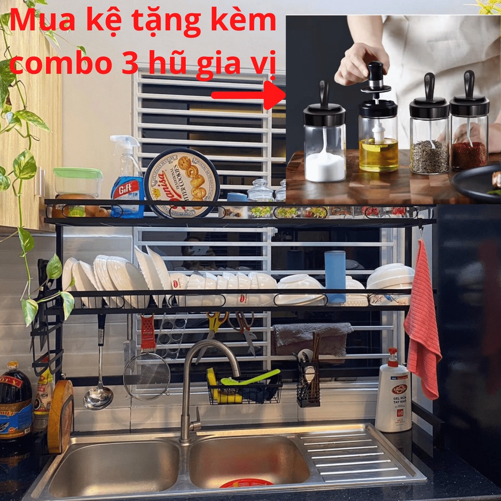 Kệ đựng chén bát thông minh 1/2 tầng giá đựng bát đũa kệ úp bát đĩa đa năng QUANGLONG_KCB03
