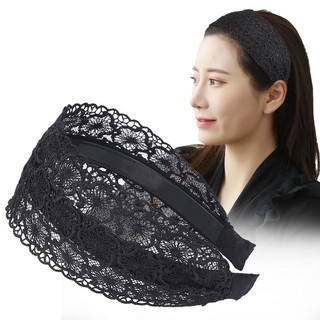 Bờm cài tóc nữ ren bản to thêu hoa Vintage dễ thương BN125