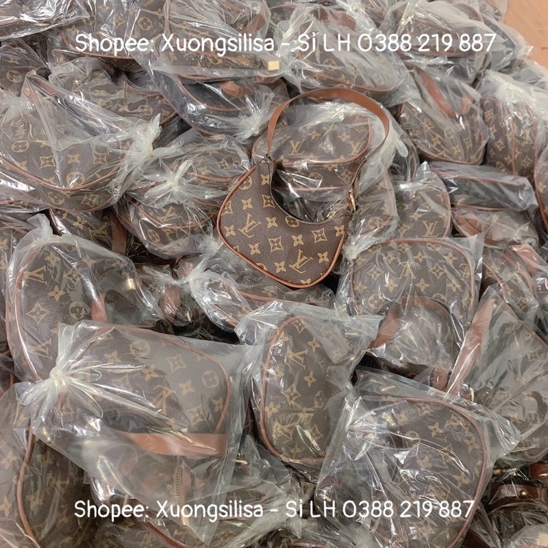 Túi Kẹp Nách Hoa Nâu Mini Size 14 Cho Bé