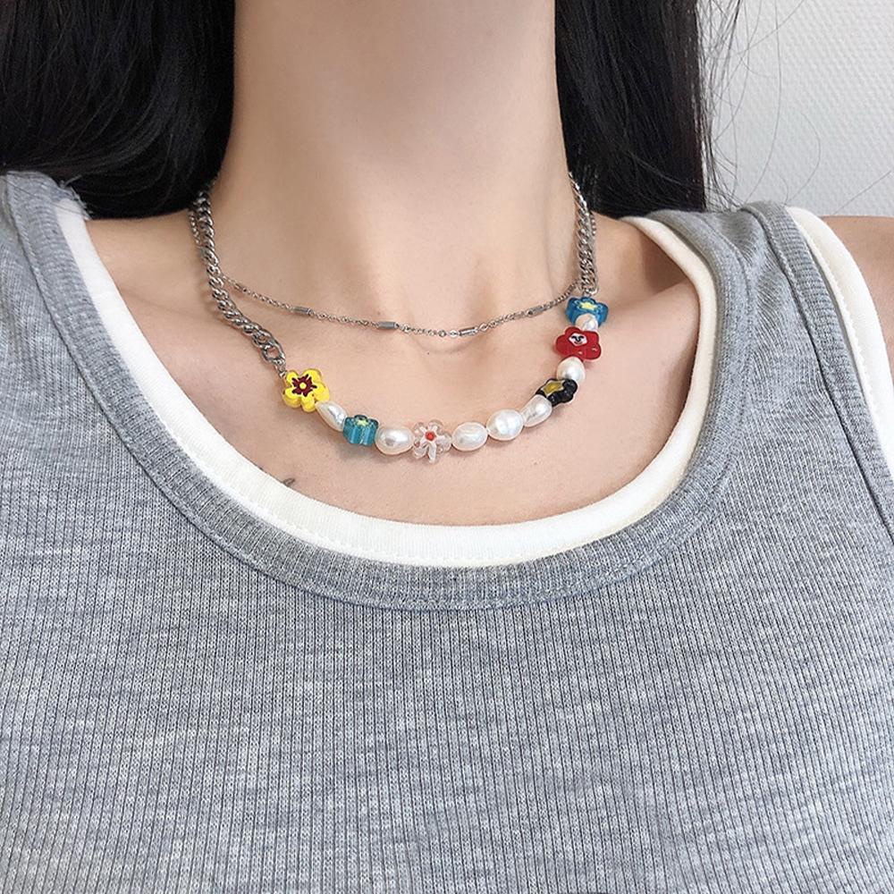 Dây Chuyền Co Giãn Mặt Hình Hoa Ngọt Ngào Thời Trang Cho Nữ