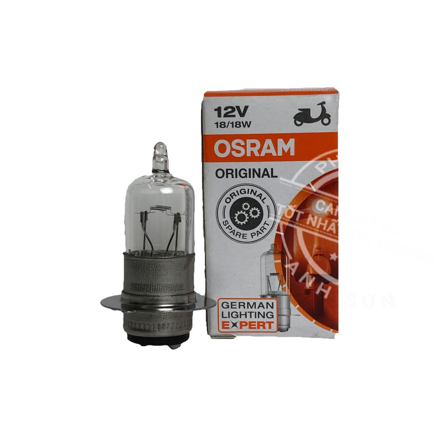 [SIÊU SALE] Đèn pha dây tóc siêu sáng OSRAM chính hãng 12V-18W tiết kiệm điện dùng cho Dream, Wave Alpha,...