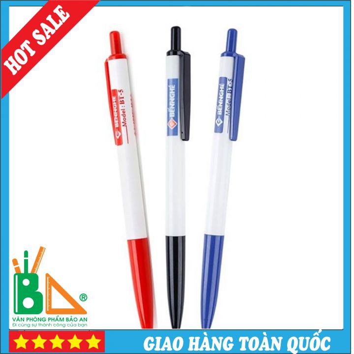 Bút Bi BT-5 Bến Nghé / Có 3 Màu Xanh, Đen, Đỏ