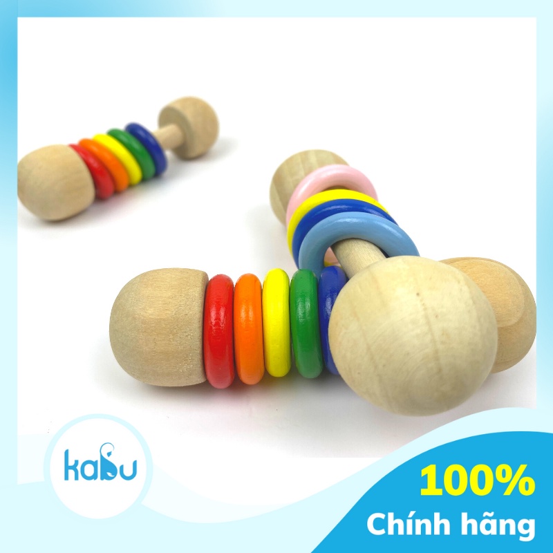 KABU - Xúc Xắc Gỗ Đa Sắc Màu Luyện Tập Cầm Nắm Cho Bé Từ Sơ Sinh