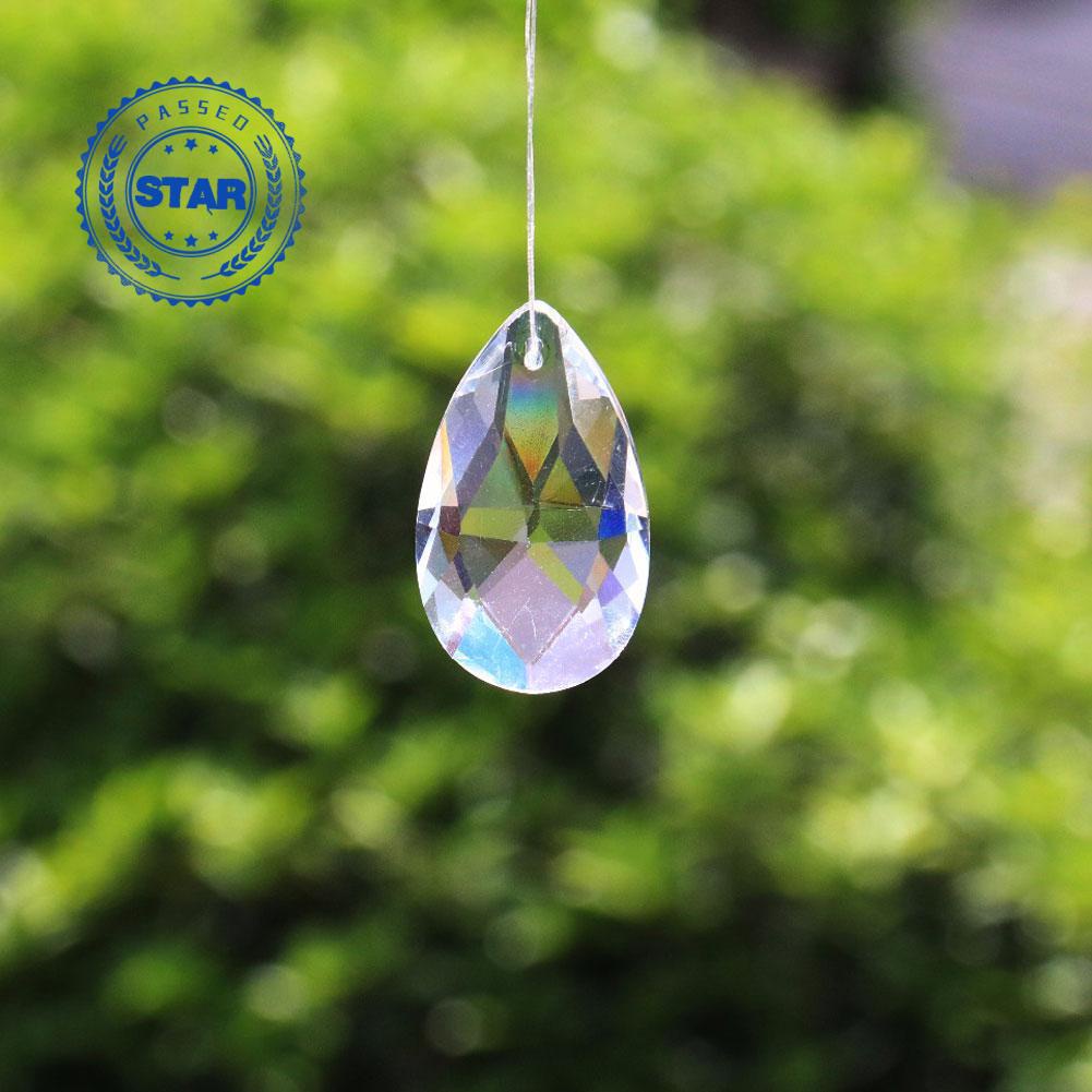 1 Chuỗi Hạt Pha Lê Giọt Nước Màu Xanh Lá Dùng Trang Trí Đèn Chùm Prisms X0S1