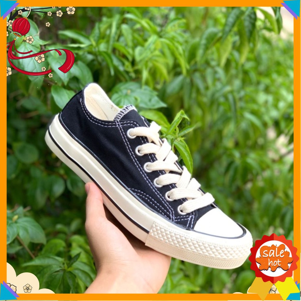 [Mã FAGREAT245 giảm 8% tối đa 50K đơn từ 250K] GIÀY CV 1970s Đen Cổ Thấp (Mũi bóng, lót xanh, full box) | BigBuy360 - bigbuy360.vn