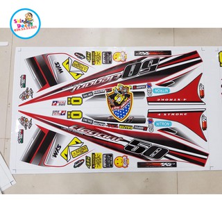 [SHIN DECAL] Tem xe elegant 50 2016 trắng đỏ