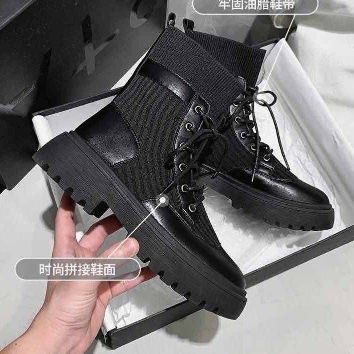 Giày Boot Đế Dày Thiết Kế Mới Thời Trang Mùa Thu Đông Theo Phong Cách Anh
