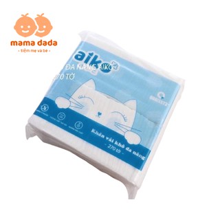 Khăn vải khô cao cấp đa năng aiko 270 tờ chính hãng