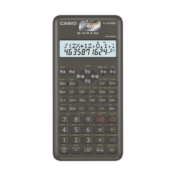 Máy tính CASIO FX-570MS - Chính hãng Bitex, Bảo hành 7 năm