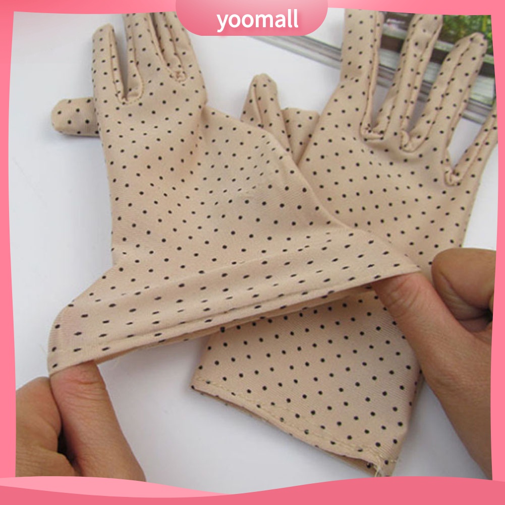 Yomall♡ Găng Tay Chống Nắng Hoạ Tiết Chấm Bi Thời Trang Mùa Hè Cho Phái Nữ