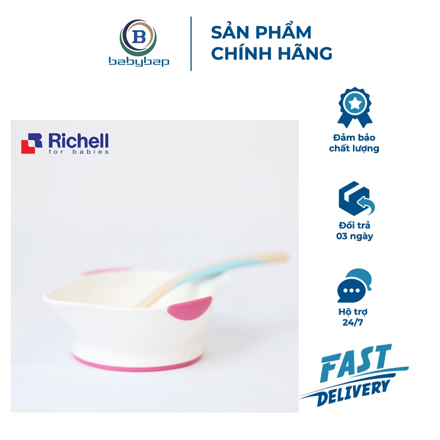 Bộ Chén Muỗng Richell Thiết Kế Nhỏ Gọn, Dễ Vệ Sinh
