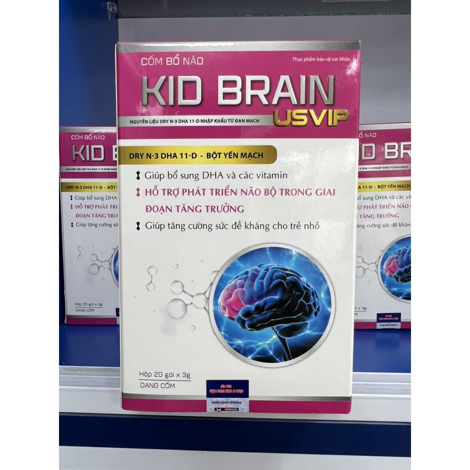 Cốm Bổ Não KID BRANIN Bổ Sung DHA Hỗ Trơ Phát Triển Não Bộ Trong Giai Đoạn Tăng Trưởng