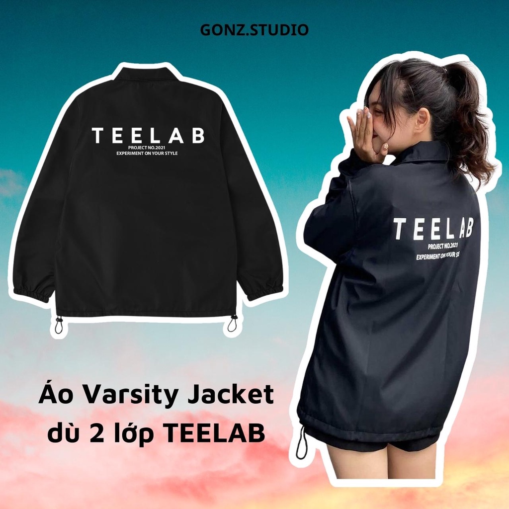 Áo Khoác Jacket Unisex Teelab logo, Áo khoác dù Teelab 2 lớp phong cách ullzangg