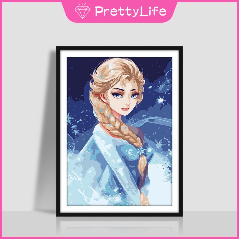 Bộ Tranh Đính Đá 5D Tự Làm 30x40cm Hình Tranh Aisha Trang Trí Nhà Cửa