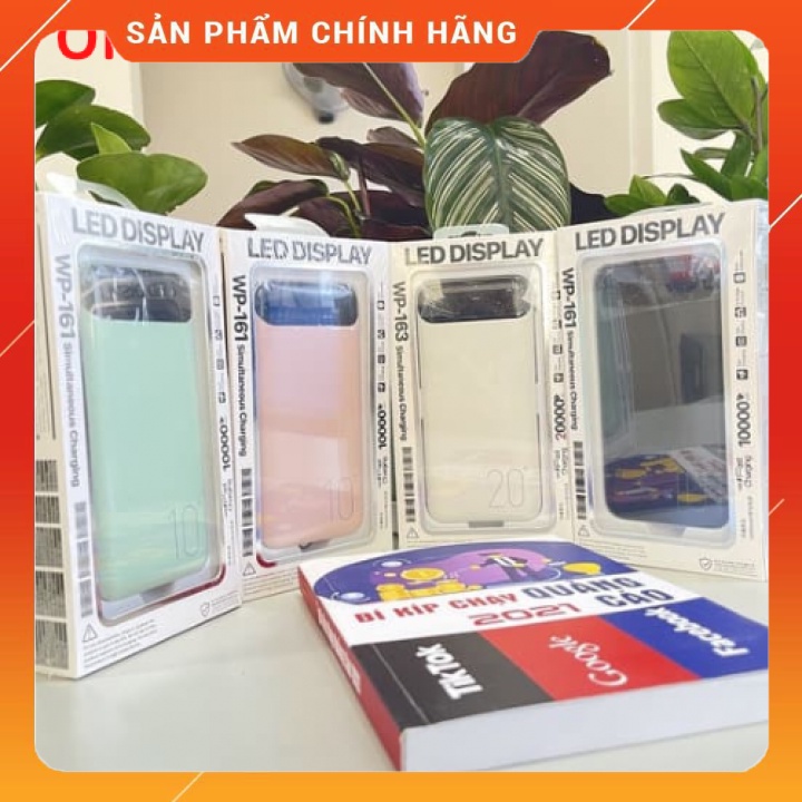 Sạc dự phòng 20000mAh /10000mAh wk 163/wk 161, màn hình hiển thị LED - Sạc dự phòng Remax chính hãng