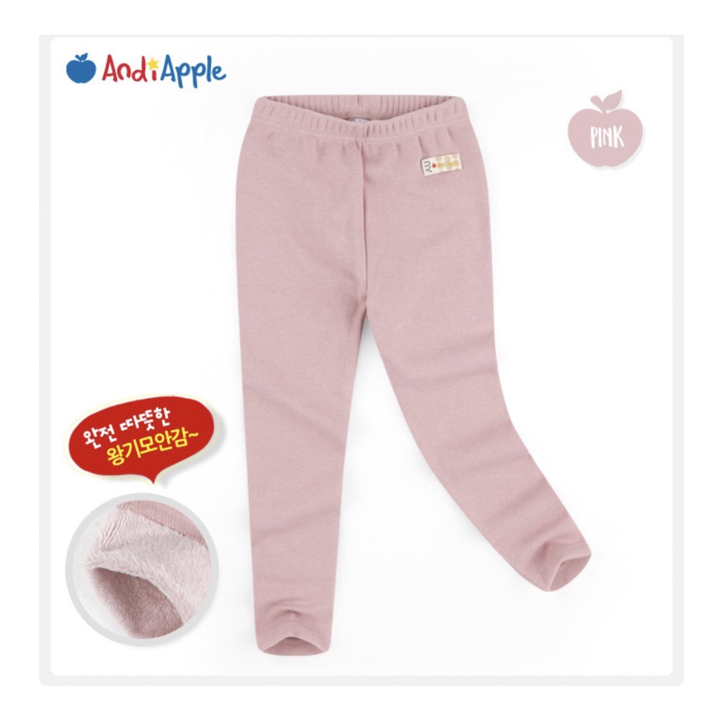 Quần leg lót lông trơn bé gái Andi. HA2774