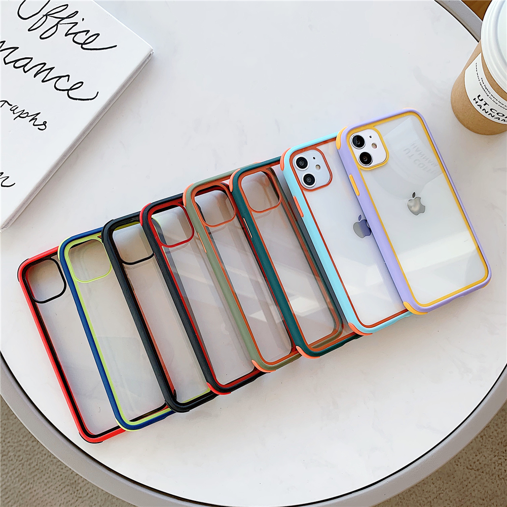 Ốp điện thoại mềm chống sốc màu kẹo ngọt cho Iphone 12 Pro Max 11 Pro Xr Xs X Xs Max 7 8 Plus Se2 2020