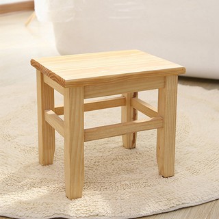 ⌒Multi-Function Solid Wood Shoe Children'S Adult Living Room Home Small Sof On-Slip Bath Bench Stool