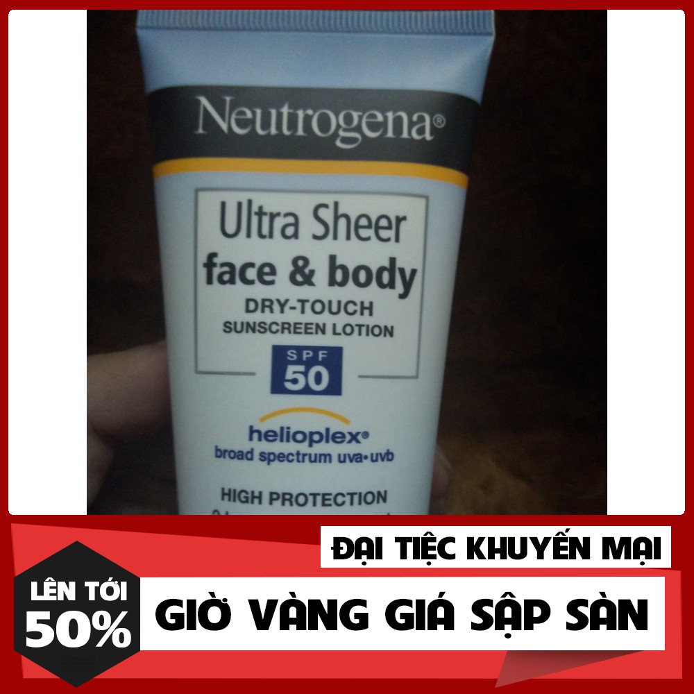 GIẢM GIÁ Kem chống nắng Neutrogena Ultra Sheer Face và Body Dry Touch Sunscreen Lotion SPF50 88ml ***
