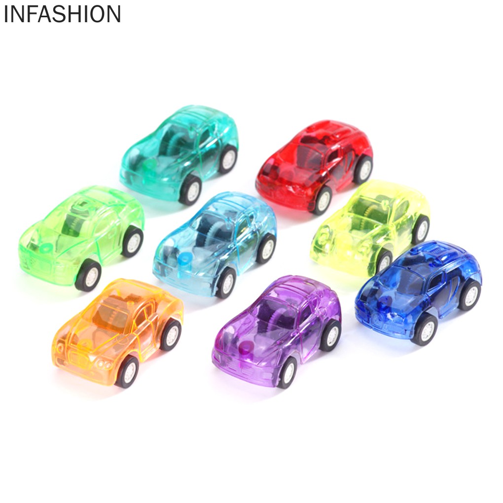 Đồ Chơi Xe Hơi Lên Dây Cót Mini Trong Suốt Thiết Kế Dễ Thương Cho Bé