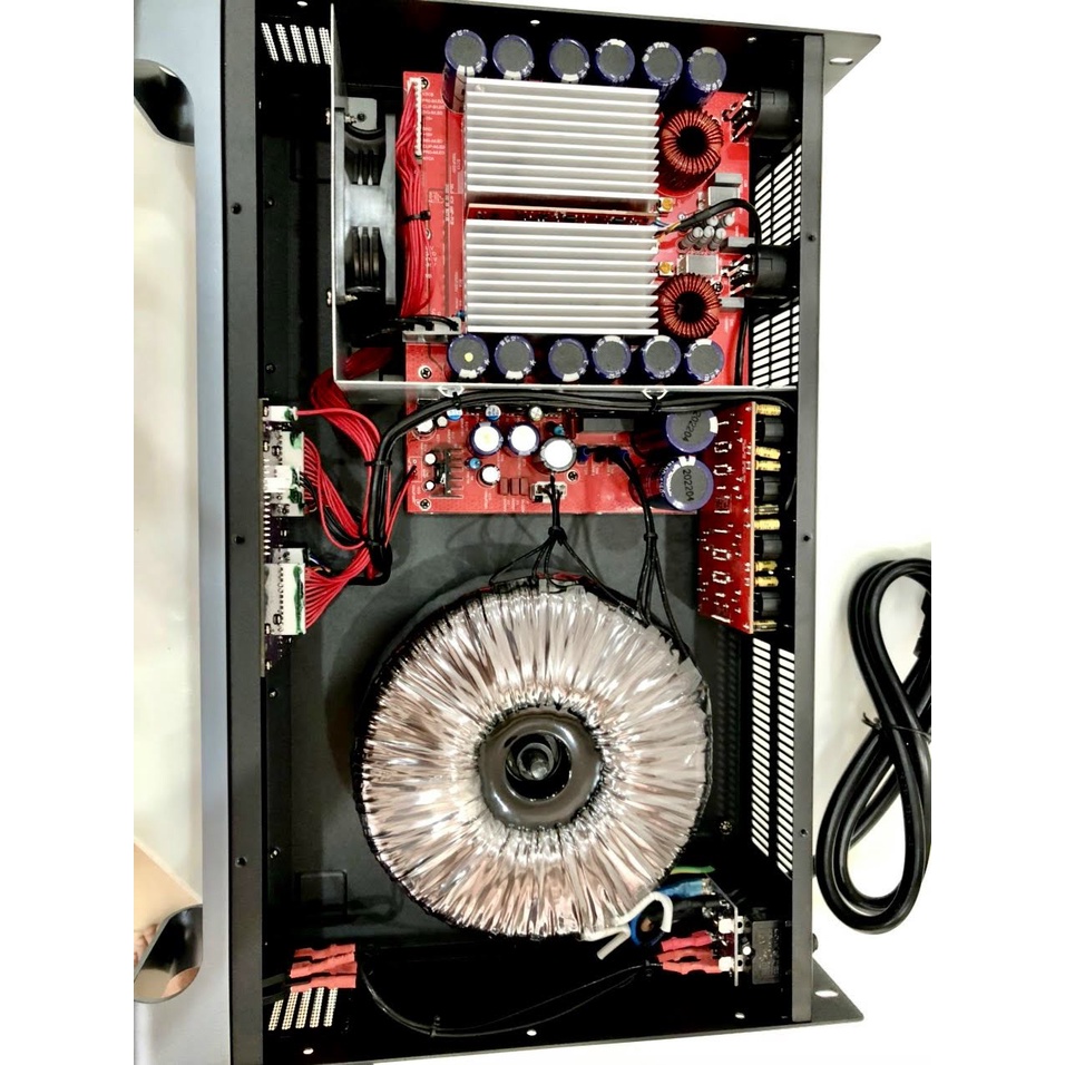 Đẩy Công suất 4 kênh KING AUDIO model HD 4800, nguồn xuyến đồng, mạch CLASS H công xuât 4000W, 48 sò lớn.  có thể chuyển