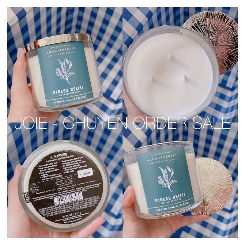 NẾN THƠM BATH &amp; BODY WORKS 3 TIM - HƯƠNG STRESS RELIEF