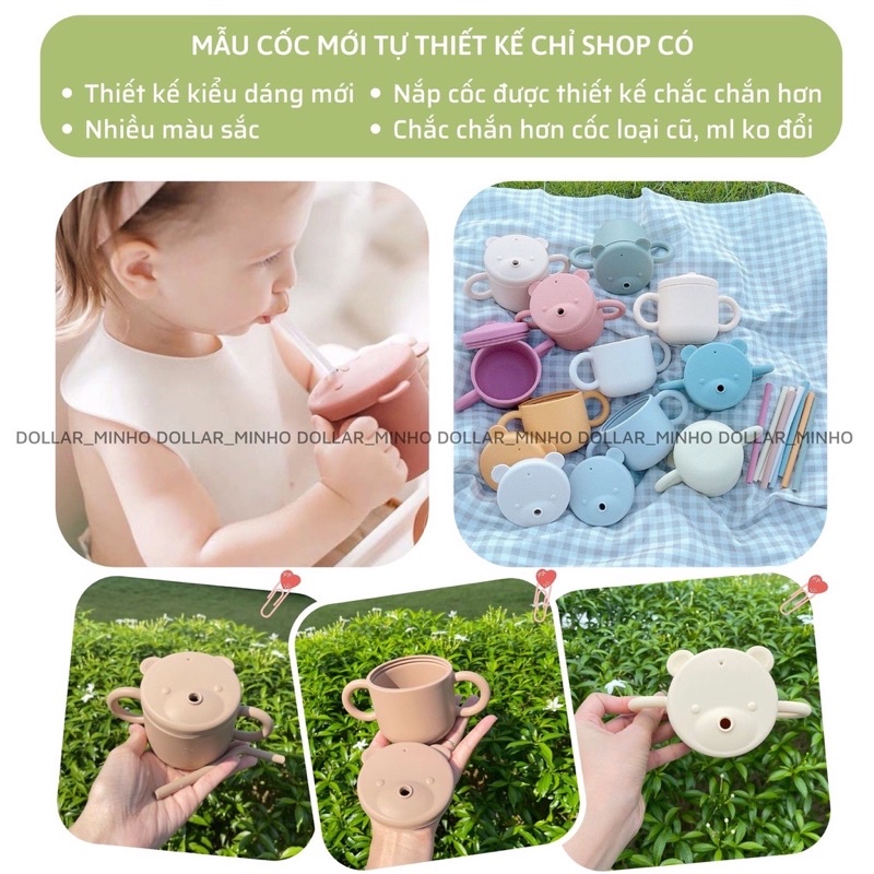 Set ăn dặm 5 món bằng silicon cao cấp cho bé gồm bát, khay, yếm, thìa