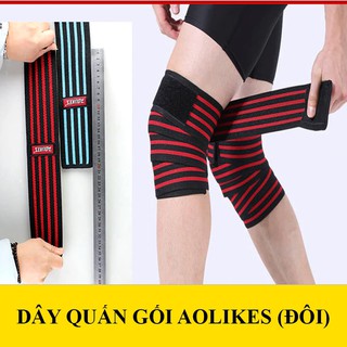 Dây Quấn Gối Hỗ Trợ Tập Gym AOLIKES (Đôi) - Đỏ/ Xanh