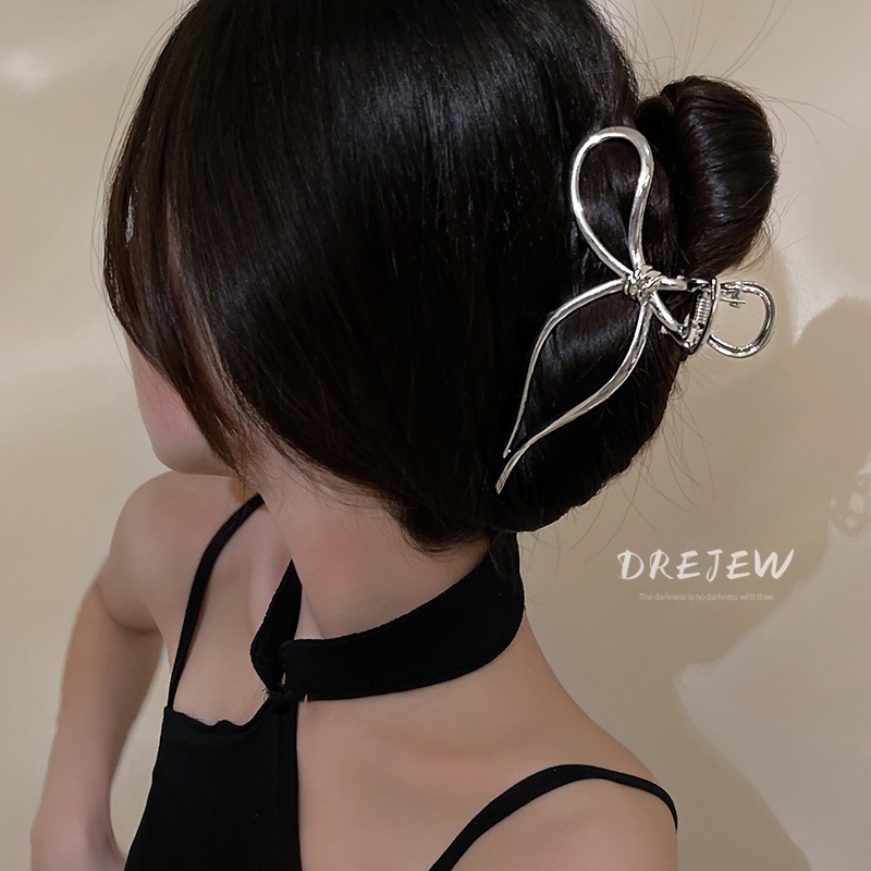 DREJEW Kẹp tóc kiểu nơ phong cách Hàn Quốc độc đáo