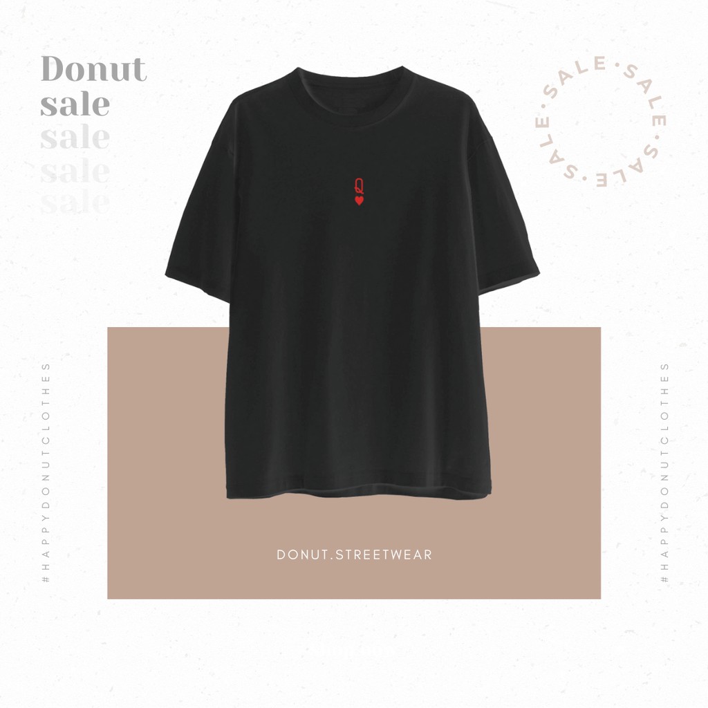 Áo thun thêu cotton unisex Q