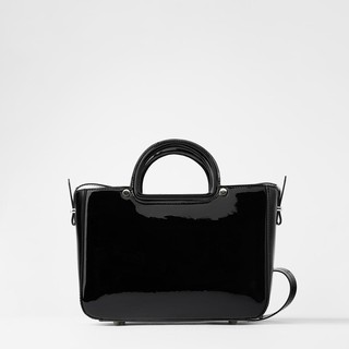 Túi Zara da bóng cỡ trung 7452/510