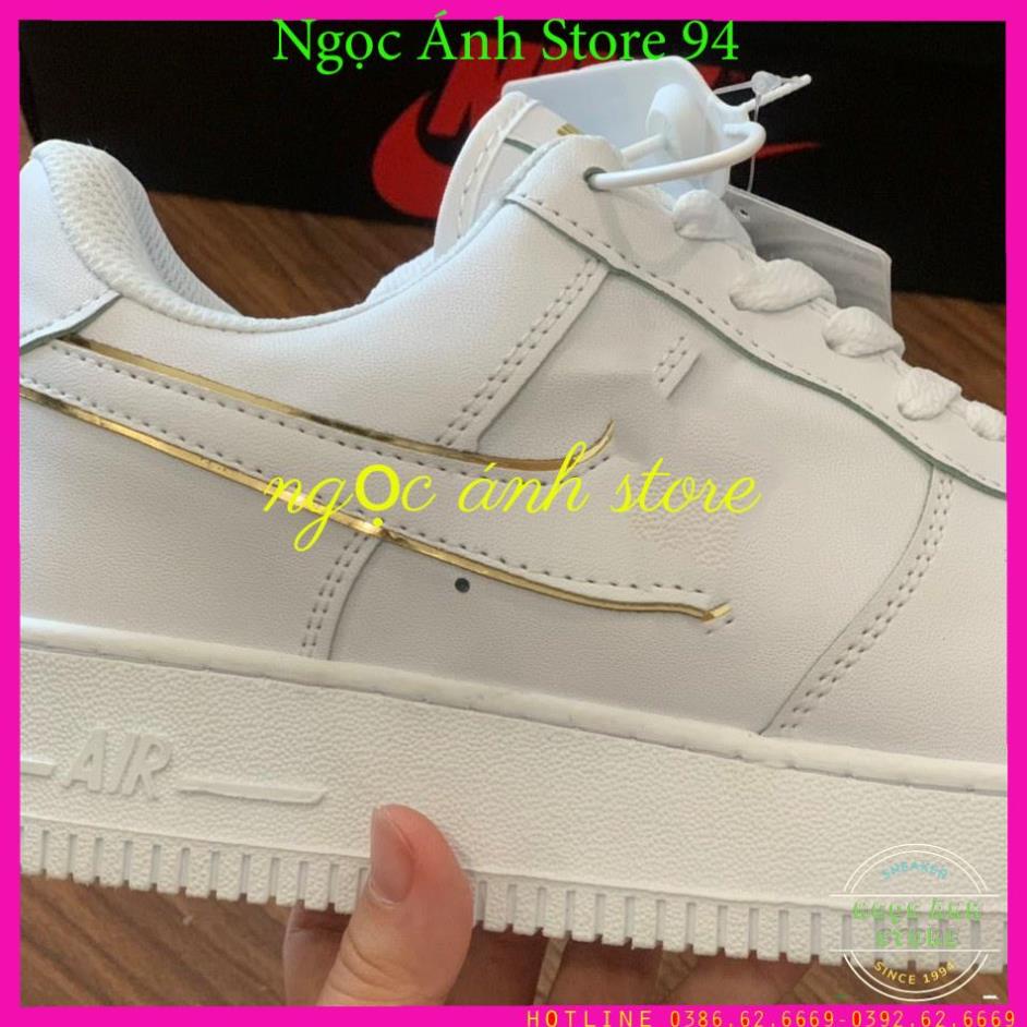 Giày sneaker,af1 trắng viền vàng full size nam nữ