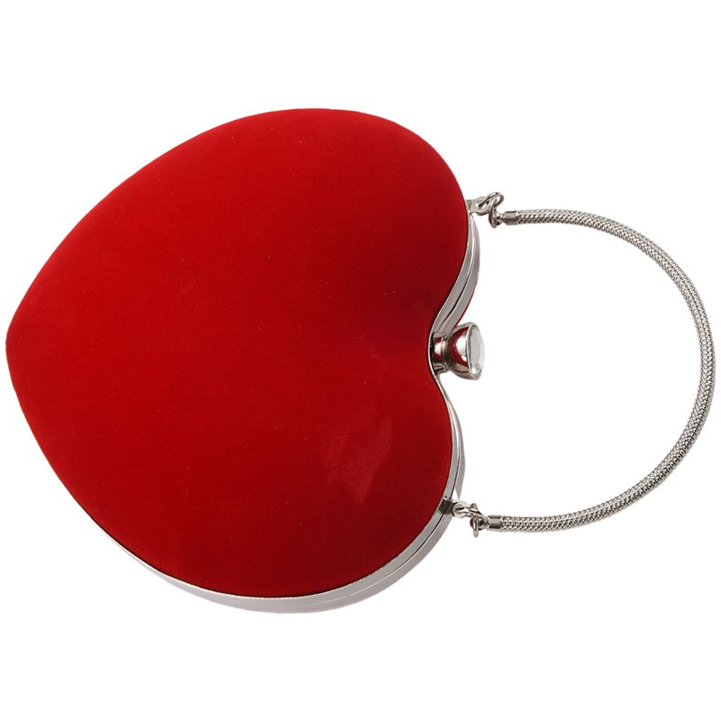 Túi xách hình trái tim đính đá giả thời trang sang trọng cho nữ