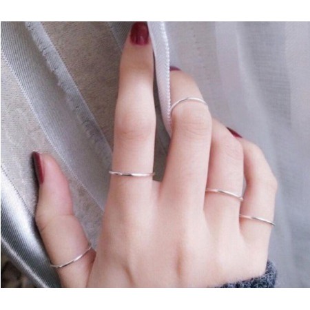 nhẫn nữ bạc ta trơn