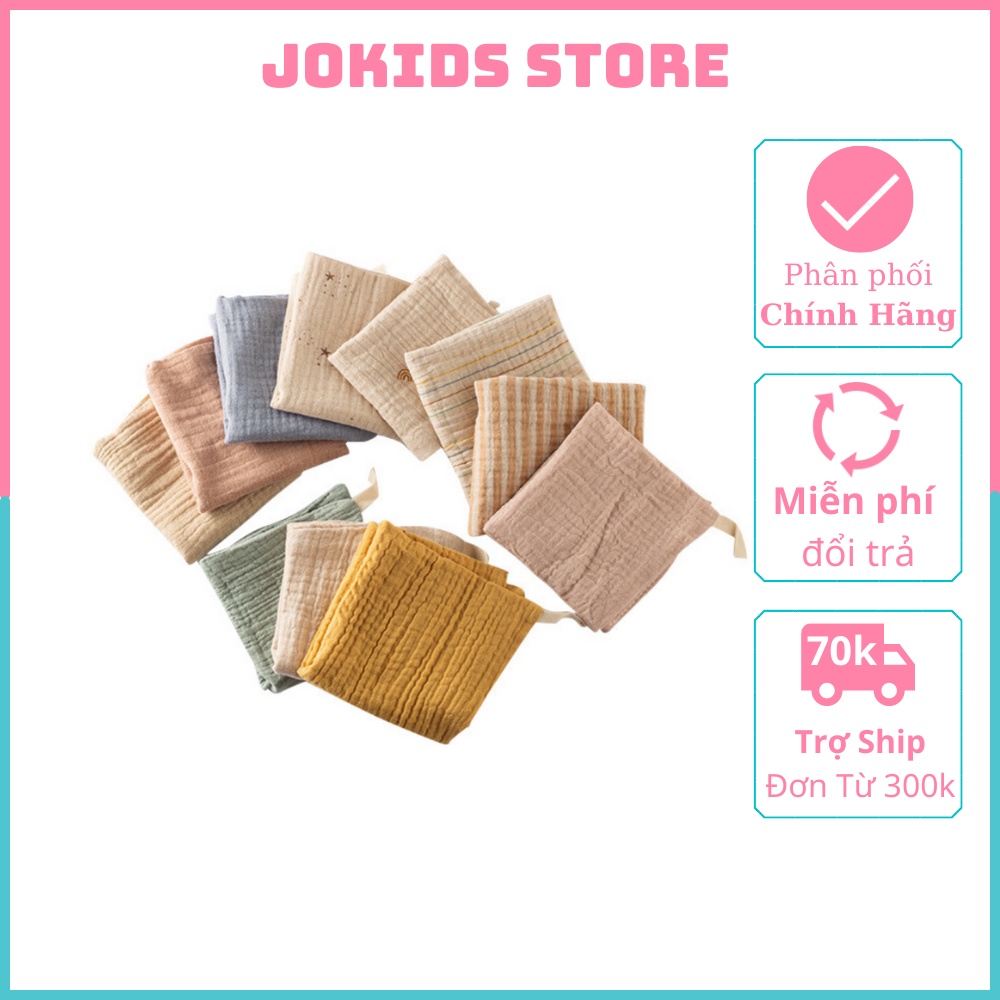 [Siêu thấm] Khăn xô, khăn sữa organic 4 lớp, muslin kháng khuẩn 100% tự nhiên an toàn cho bé